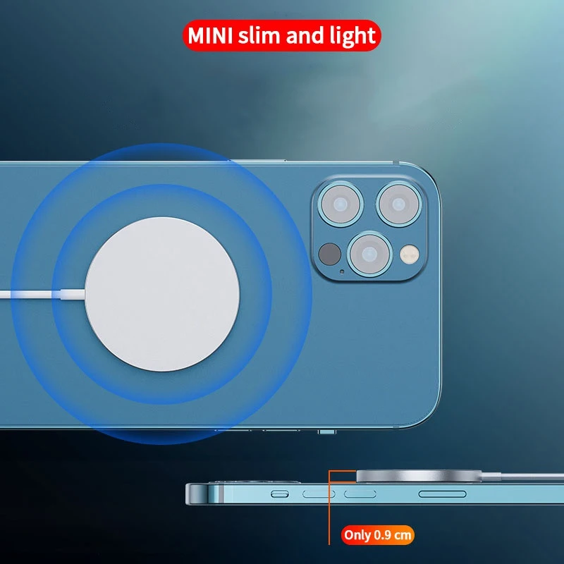 Магнитное Беспроводное зарядное устройство Macsafe Mag для IPhone 13 Pro Max 12 Mini 11 Mac 15 Вт Magsafe