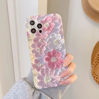 luxury sweet girls sakura oil painting art retro phone case for iphone 13 11 12 pro max xs max xr 7 8 plus case cute soft cover