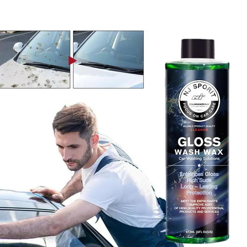

Car Shampoo Foaming Concentrated Car Wash Wax Car Wax Liquid 1:1000 Dilution Protection Car Instant Gloss For All Vehicle Types