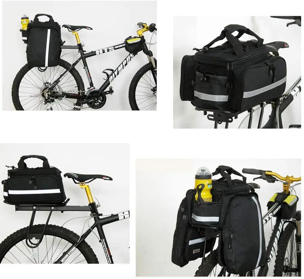 

Mountain bike large capacity waterproof rear rack bag/shoulder strap backseat bag equipped with rear seat bag