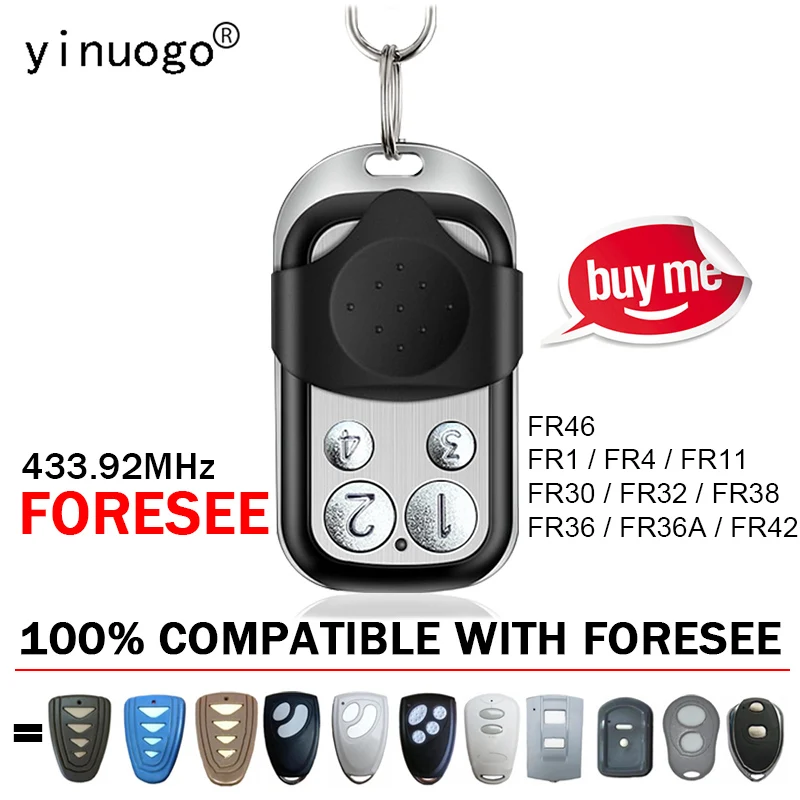Для FORESEE FR36 FR36A FR36B FR38 FR42 FR46 FR1 FR4 FR11 FR30 FR32 гаражная дверь/ворота пульт дистанционного управления 433 МГц скользящий код