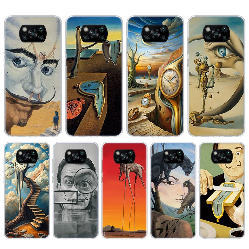 Силиконовый чехол Salvador Dali Art для телефона Xiaomi Poco X3 Nfc X5 X6 X7 F6 F5 Pro M5S M5 X4 F4 GT M4 M3 F3 F2 F1