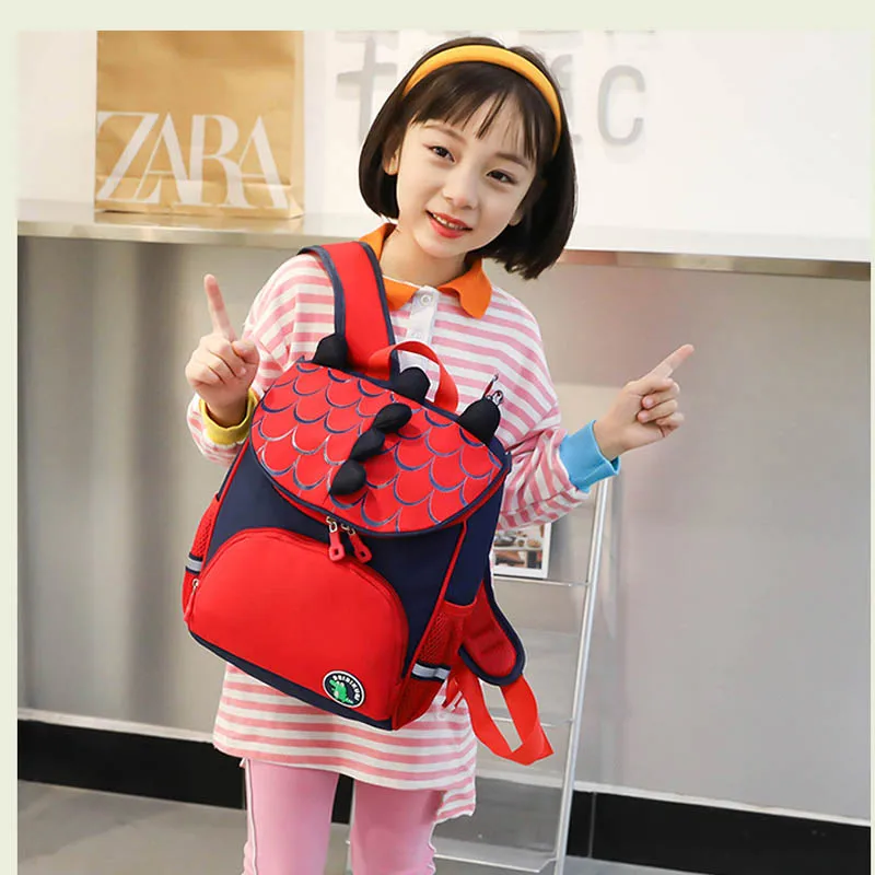 New Style Schoolbag Cartoon Dinosaur Children Backpack Kindergarten Schoolbag Boys and Girls Baby Large Capacity