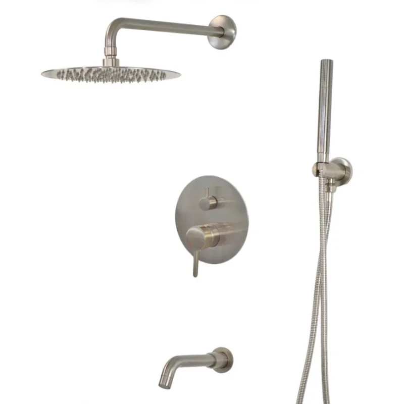 Shower System with Tub Spout, 3-Function Shower Faucet Set w