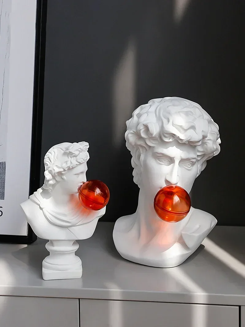 Пластырь с головой Давида скульптура украшения для комнаты художественный декор