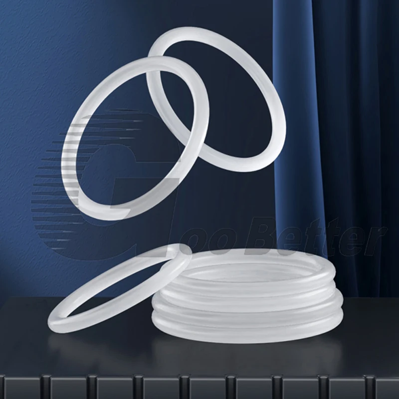 

OD 3-60mm White Silicone O-Ring Faucet Waterproof Seals Thickness 1 2 3 4mm HIGH TEMP Ring Gasket