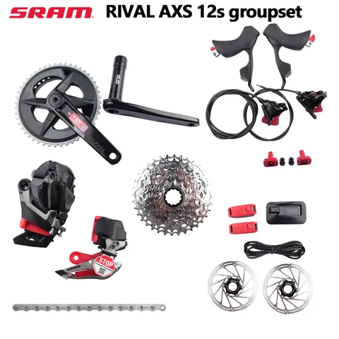 Sram RIVAL AXS 12 скоростной дорожный групповой набор 170 мм 46-33T 48-35T, звездообразный круг RIVAL AXS, Задний Передний переключатель передач, велосипедный переключатель передач, тормоз 12s набор