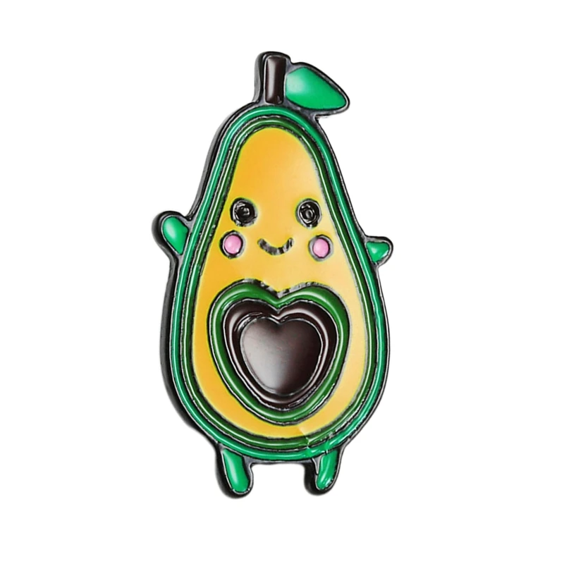 

for Creative Cartoon Avocado Series Jewelry Brooch Cute Fruit Shape Alloy Badge Collar Sweater Fashion Jewelry De