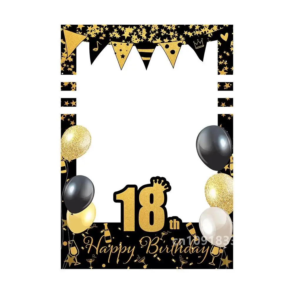 1 шт. черные золотые бумажные ручные фоторамки 18 21 30 40 50 60 лет товары для декора