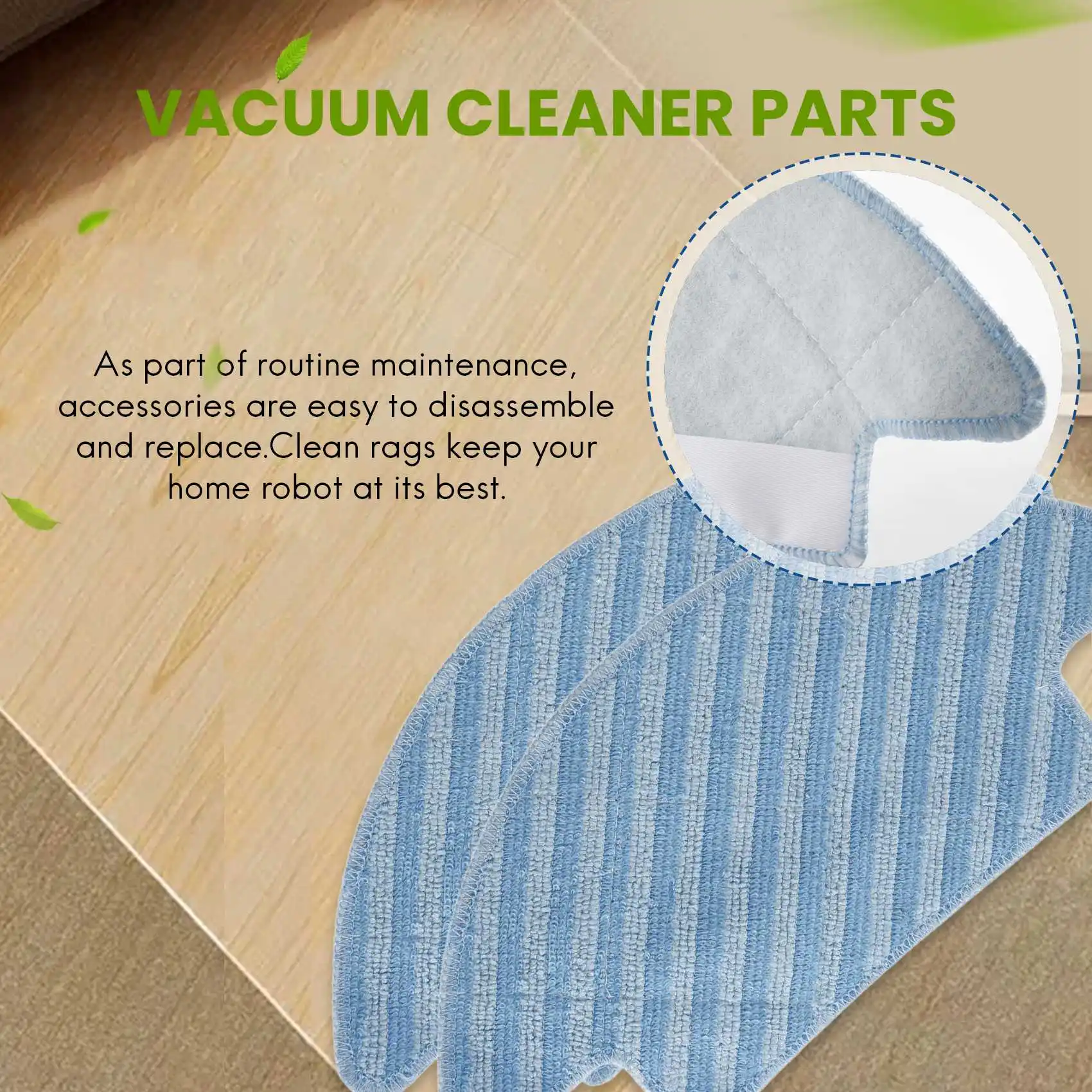 Швабра для робота-пылесоса Lefant M210 моющаяся и многоразовая 2 шт.