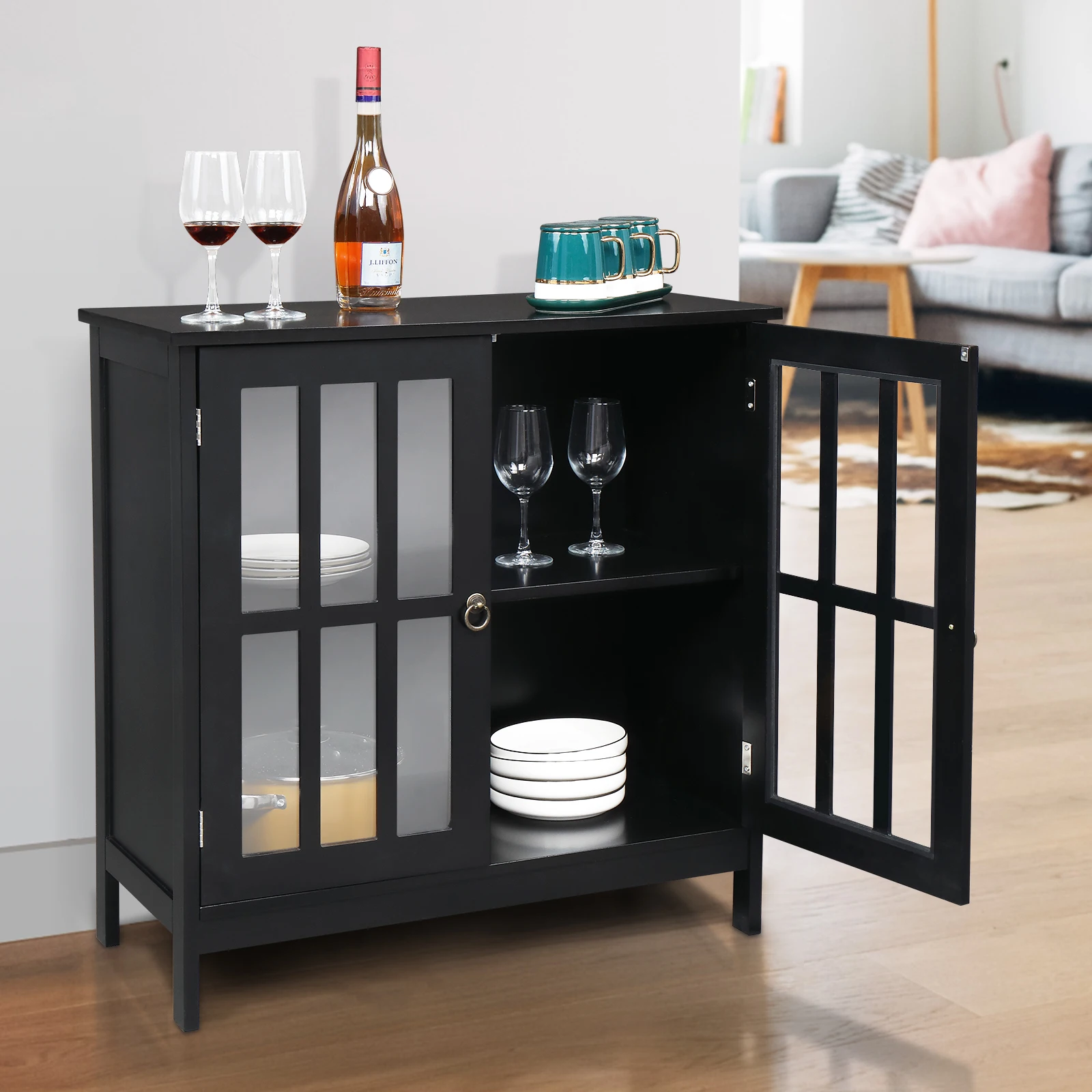 

Кухонный шкаф буфет 80x36x80 см разборка двойная дверь внутренний отсек буфет из МДФ три цвета