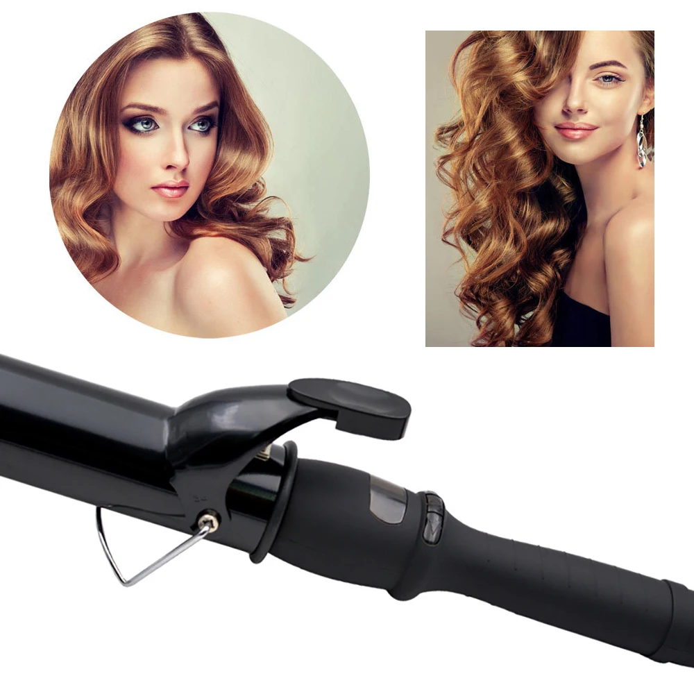 Curling Iron with Tourmaline Ceramic Coating Hair Curler Wand Anti-scalding Insulated Tip Salon Curly Waver Maker Styling Tools | Красота и