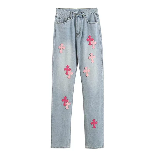 chrome hearts cross Pink Pants 2