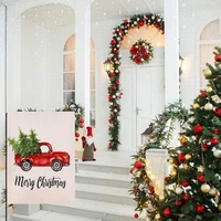 disheen merry christmas garden flags double sided red truck with xmas tree yard flag for christmas christmas decorations clear