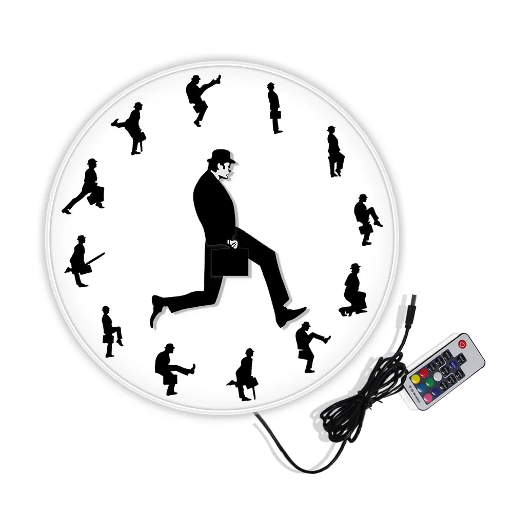 Забавные настенные часы глупые прогулки Комедиант Новинка Министерство комедии