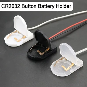 Newest CR2032 Button Coin Cell Battery Socket Holder DIY 3V Battery Fixed Bracket Case Cover Fixture ON-OFF Switch Storage Box