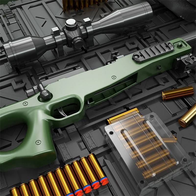 98k AWM Shell извлечение снайперской винтовки оружие игрушка для обучения страйкболу