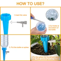 plant self watering devices auto drip irrigation watering spikes with slow release control switch for plant greenhouse garden