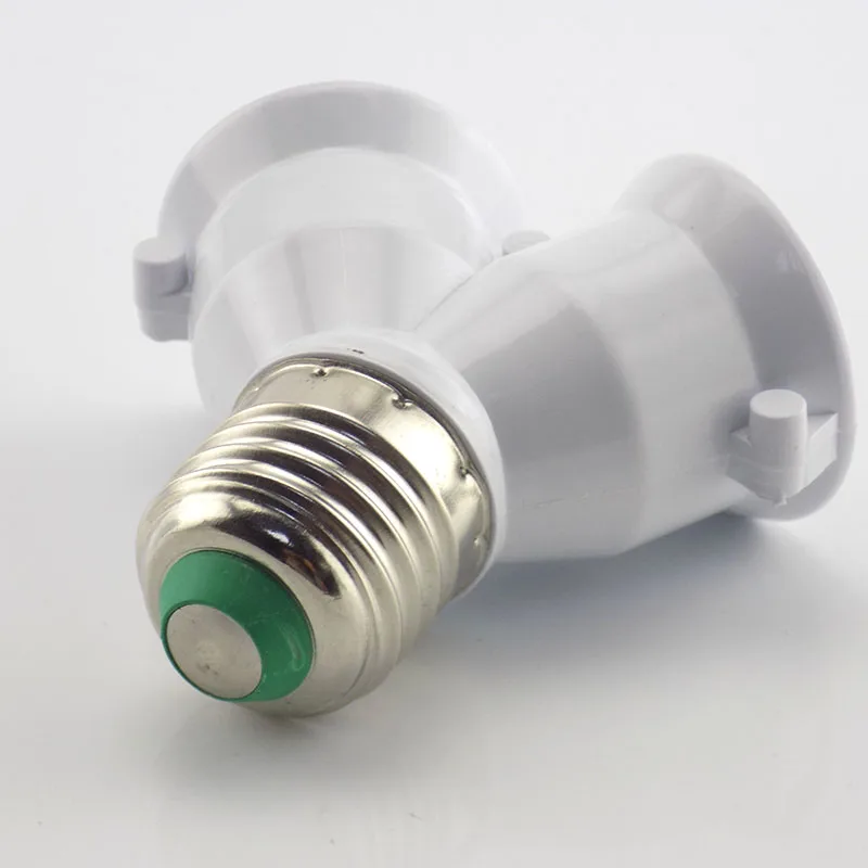 Y-образный цоколь лампы E27 на 2 двойной удлинительный адаптер разветвитель