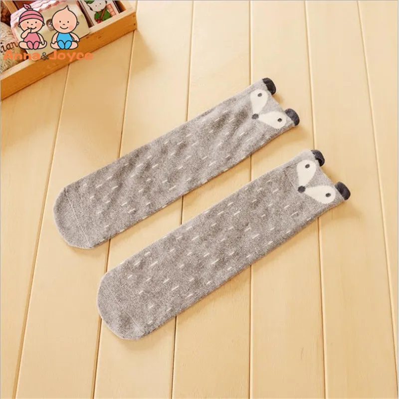 Fancy Designer Grey Kawaii Cartoon Fox Brand Leg Warmers Baby Boys Girls Stocking Protectors | Детская одежда и обувь
