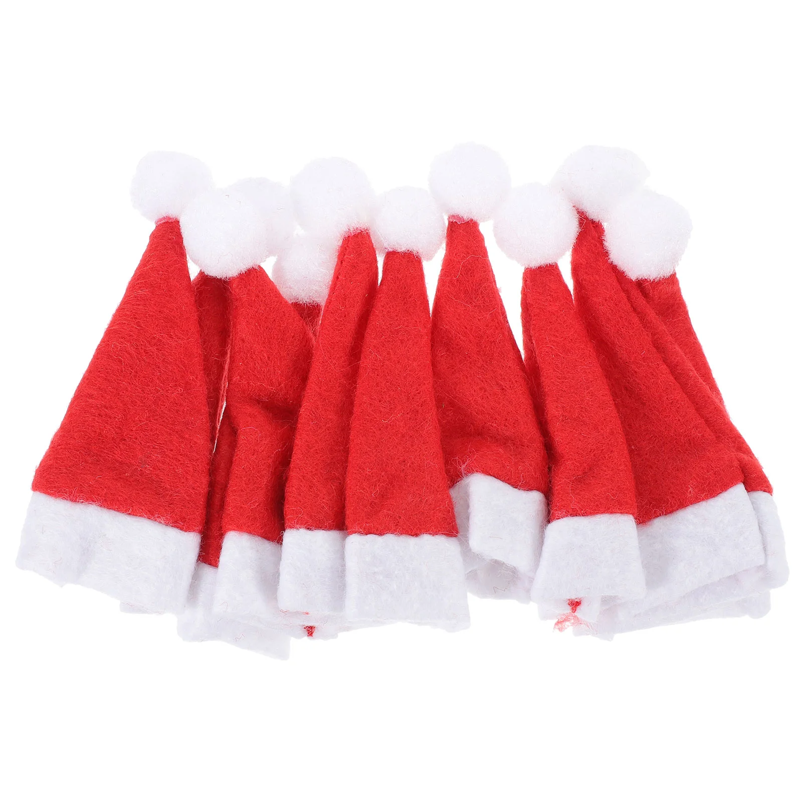 

48 Pcs Candy Santa Claus Christmas Tree Topper Small Mini Knit Hat Packing Hats