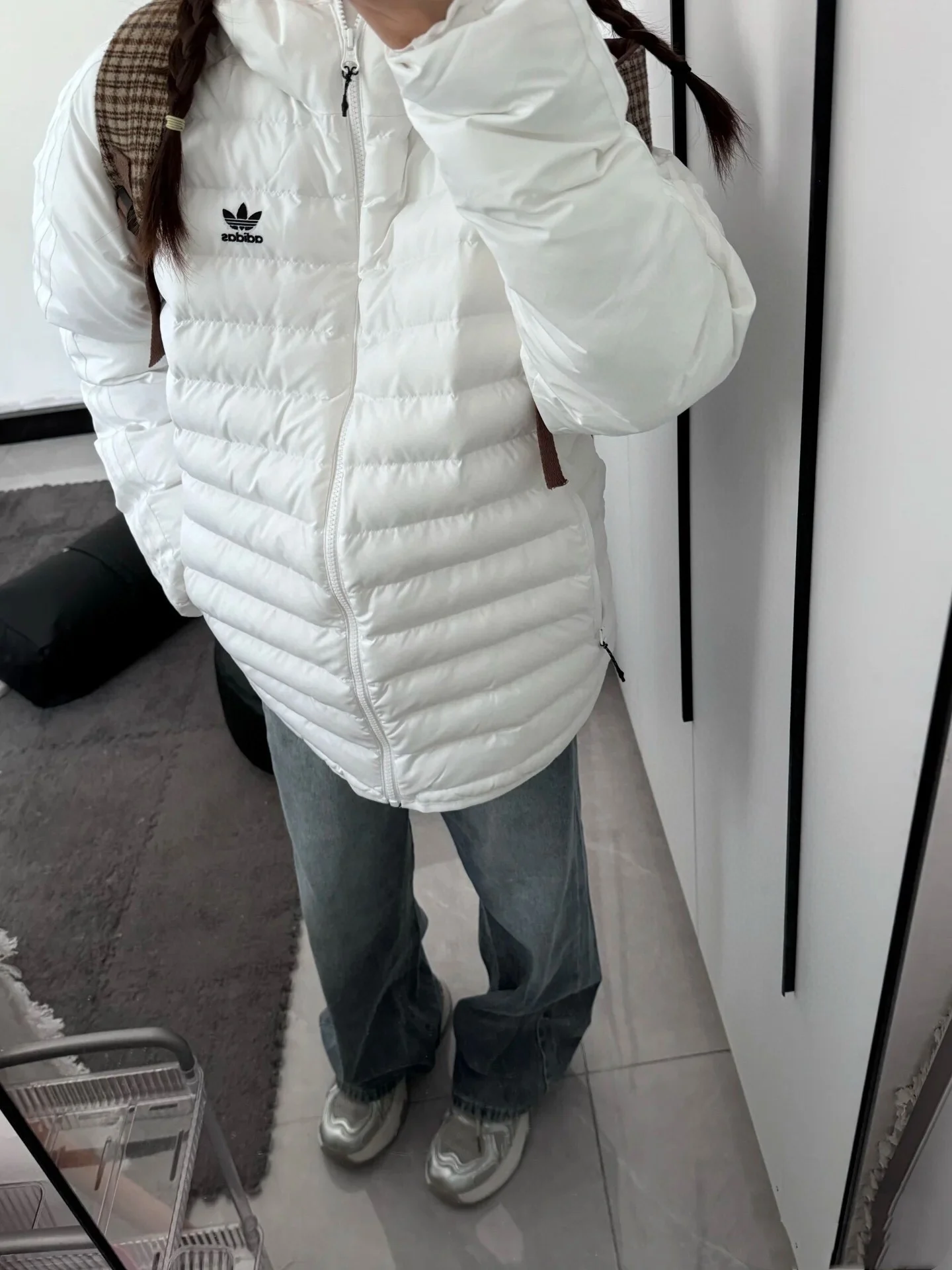 Пуховик adidas высокое качество Мягкий и удобный Износостойкий Тонкая посадка Мода