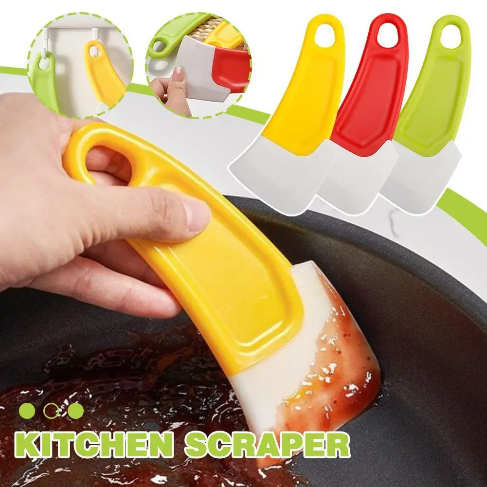 

1Pc Oil Soft Scraper Pan Bottom Cleaning Scraper Wash Pan Spatula Grease Stick Grease Non Scraper Pan Stove Dishes To Remove