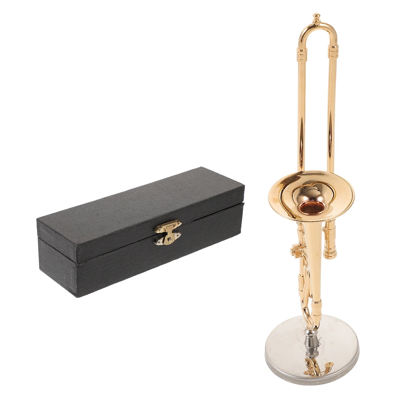 Модель тромбона мини-музыкальный инструмент небольшой декор украшение для