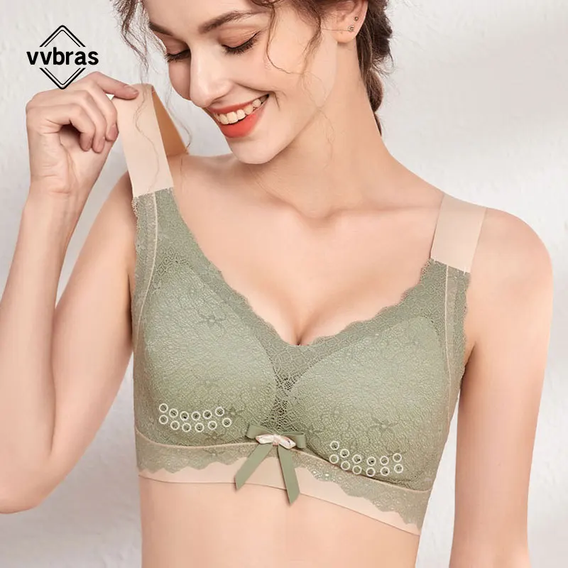vvbras Seamless Bras For Women Sexy Push Up Bra Ultra Thin Plus Size BH Female Lace Sexy Brassiere Underwear Unwired Bralette