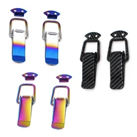 2pcs universal bumper durable security hook lock clip kit clip hasp racing car truck hood quick release fastener accessories