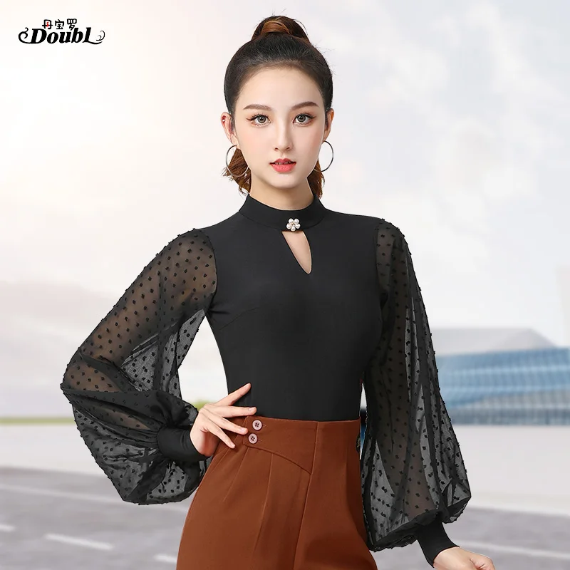 

Высококачественный модный женский топ для латиноамериканских танцев 2023, Цельный купальник для латиноамериканских танцев, профессиональная одежда для латиноамериканских танцев