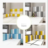 3d bed headboards self adhesive wall stickers kids room decor baby bedroom tatami anti collision cabecero thickening headboards