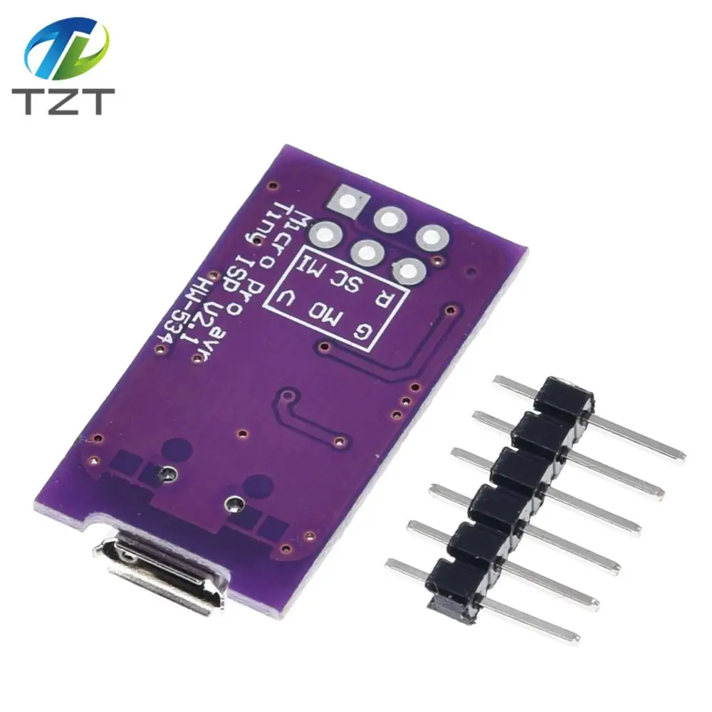 Миниатюрный программатор с Micro USB AVR ISP ATtiny44 ATTiny45 ATTiny85 USB-программатор модуль для IDE