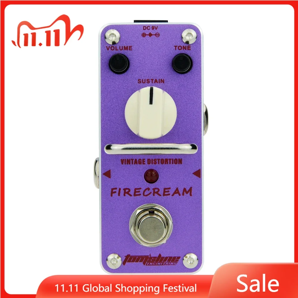 

AROMA AFM-3 FIRECREAM Guitar Pedal Classical Vintage Guitar Distortion Effect Pedal True Bypass Guitar Parts & Accessories