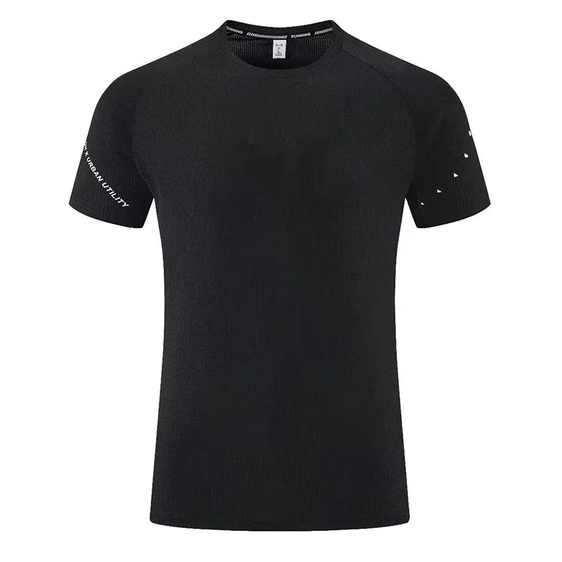 High Quality Man Running T Shirts Quick Dry Fitness Shirts Training Short Sleeve Clothes Gym Sports Shirts Tops