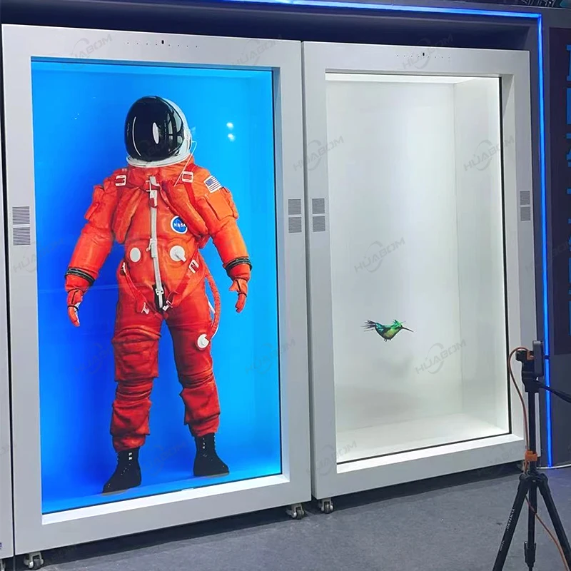 Фото 3d голограммный дисплей, прозрачный ЖК-дисплей, коробка, музей ювелирных изделий, выставка, видео-хобокс с камерой и микрофоном №1