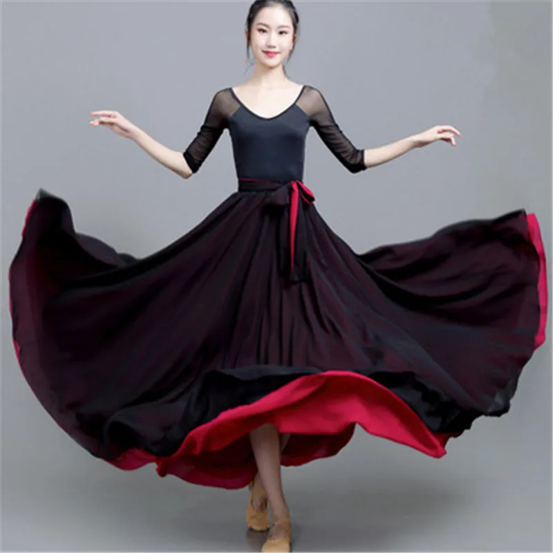 Женское Шифоновое Платье Фламенко с широкой юбкой красное квадратное тонкое