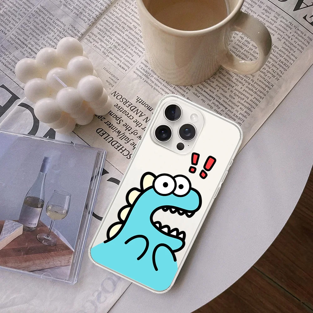 Креативный мультяшный удивленный маленький динозавр милый для Samsung Galaxy S23 S22 S21 S20