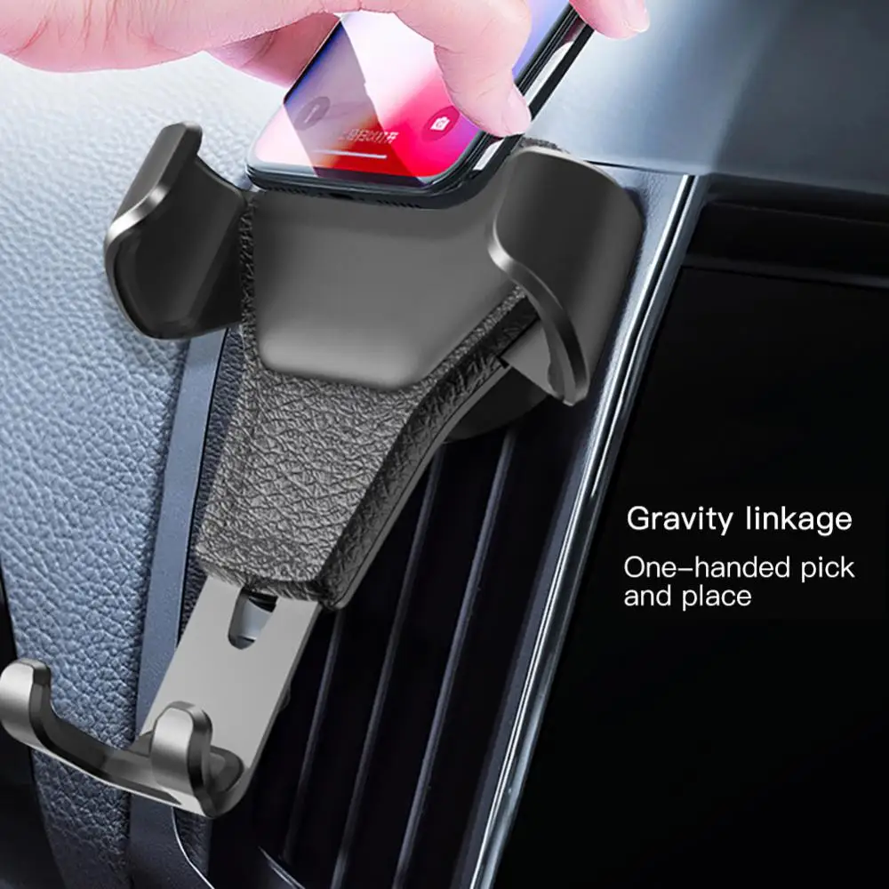 

Gravity Car Holder For Phone Air Vent Clip Mount Mobile Cell Stand Smartphone GPS Support For 4-6 Inch Smartphones