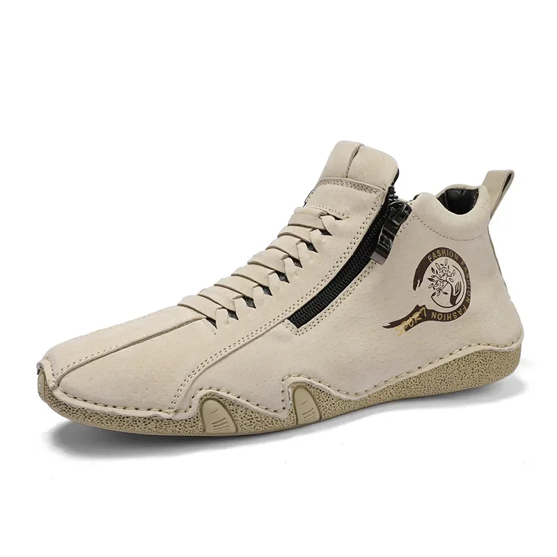 Мужская обувь новинка 2024 дизайнерские мужские ботинки на молнии осенняя мужская