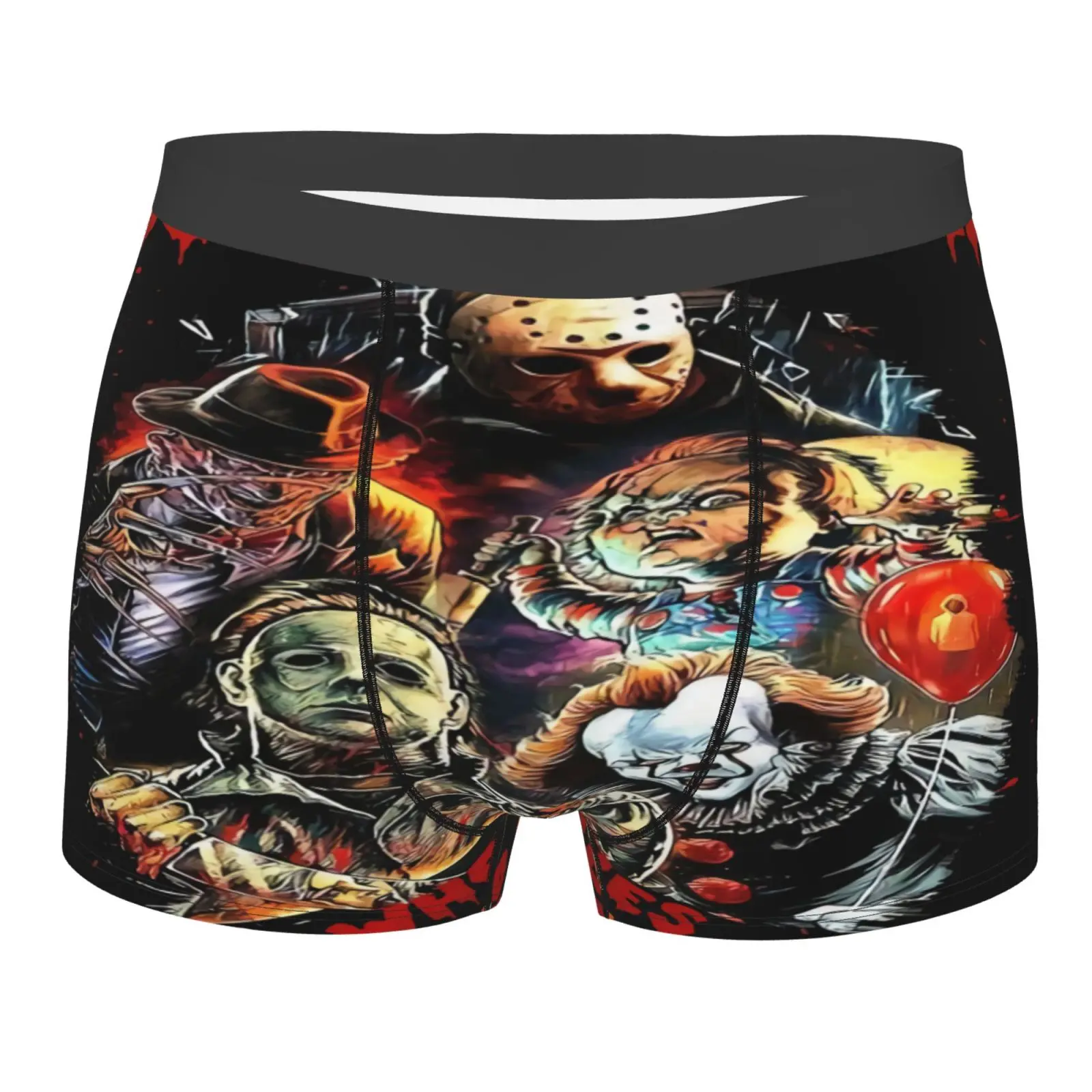 

Мужские трусы из полиэстера, с принтом из фильмов ужасов