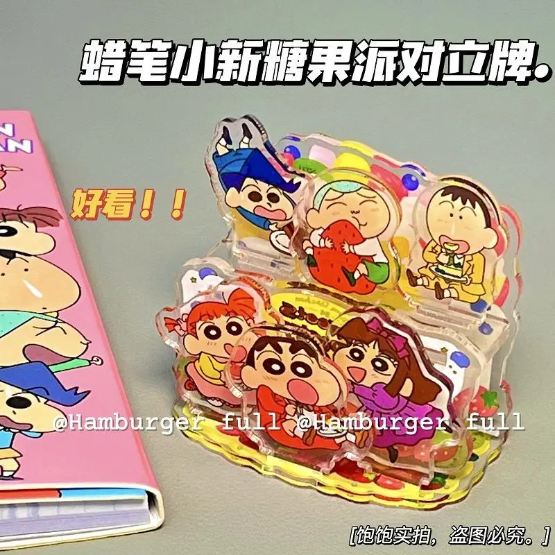 Аниме Crayon Shin-chan kawaii экшн-Фигурка конфеты женская сцена табличка вечерние кукла