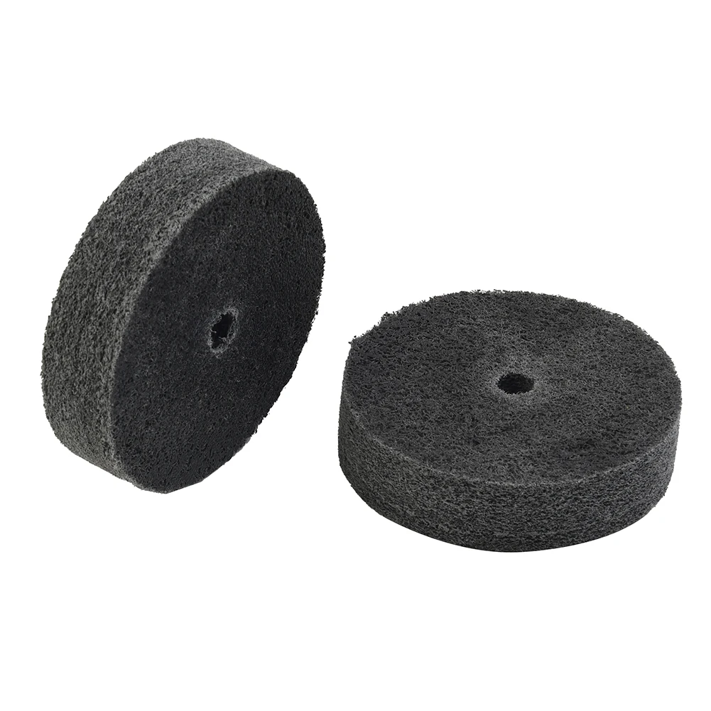 

2pcs 3-Inch Nylon Fiber Polishing Wheel Buffer Pad Metal Wood Grinding Disc Tool