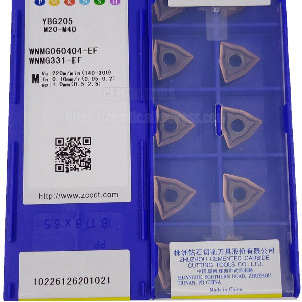 WNMG ZCC WNMG331-EF Лезвие из сплава с ЧПУ Для обработки стали и нержавеющей YBG205 060404 -EF YBG202