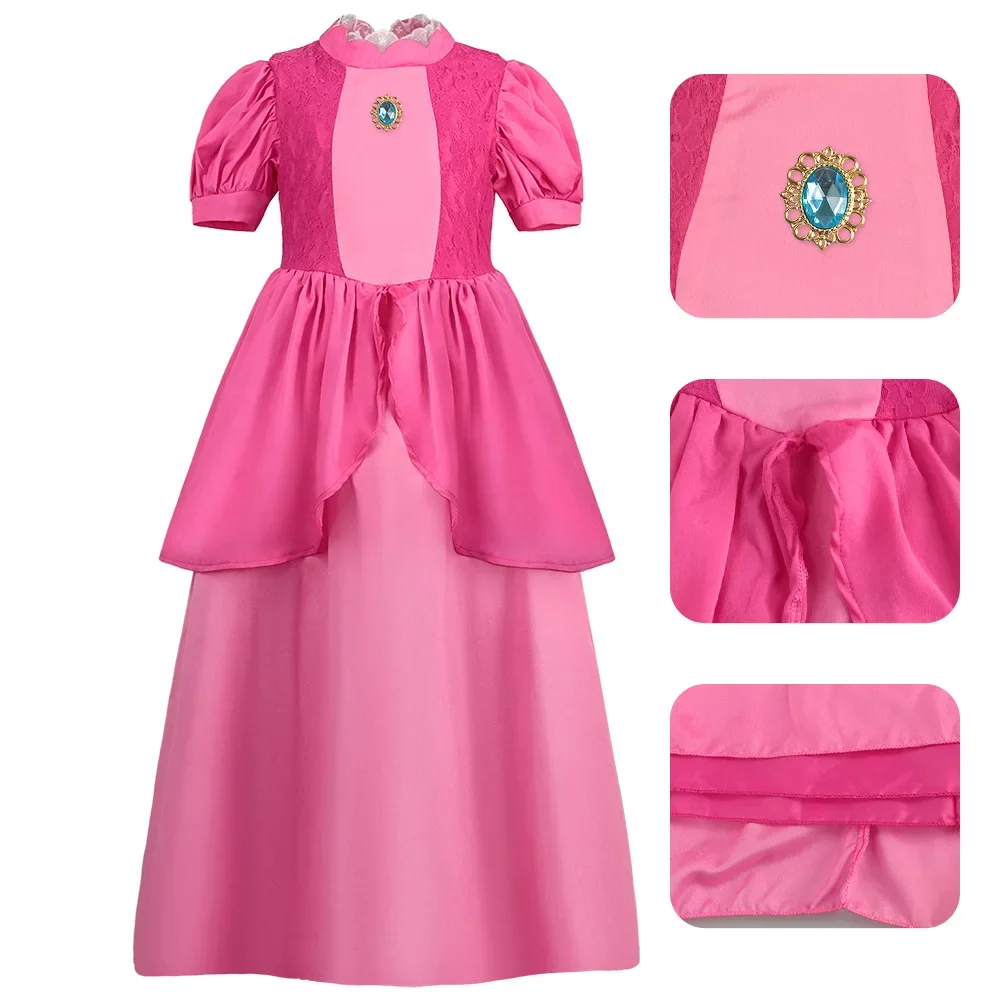 Фото Женский костюм Sweet Pincess Peach для косплея, вечерние костюмы на Хэллоуин, маскарад, одежда №1