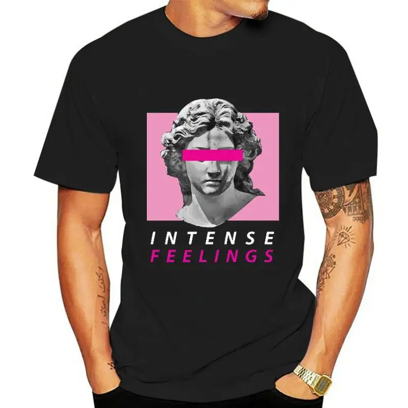 

Уличная одежда с интенсивными чувствами и иллюстрациями, футболка унисекс, мужские футболки в стиле Харадзюку, футболка с аниме, хипстерски...