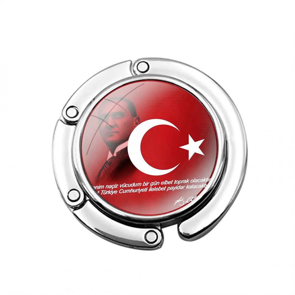 Турецкий Mustafa KemalAtaturk складной крючок для женского стола сумка хранения