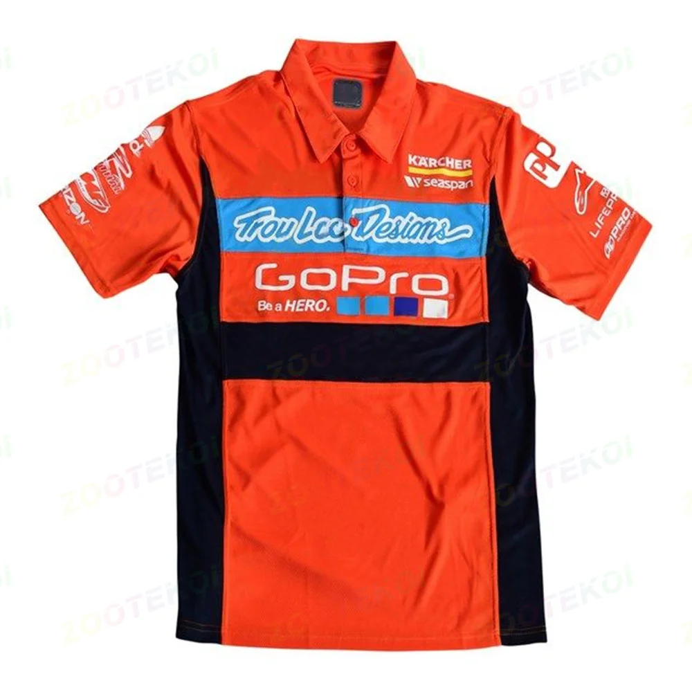 Polo Shirt 2022 Men's New F1 Racing Motorcycle Short Sleeve Polo Shirt Fast Dry And Breathable Cycing Jersey T -shirt
