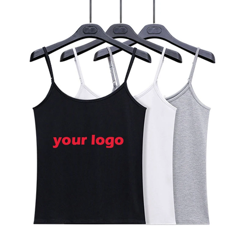 Customized women's sleeveless top vest sports running apparel Personalized sling drop shipping printing your logo design