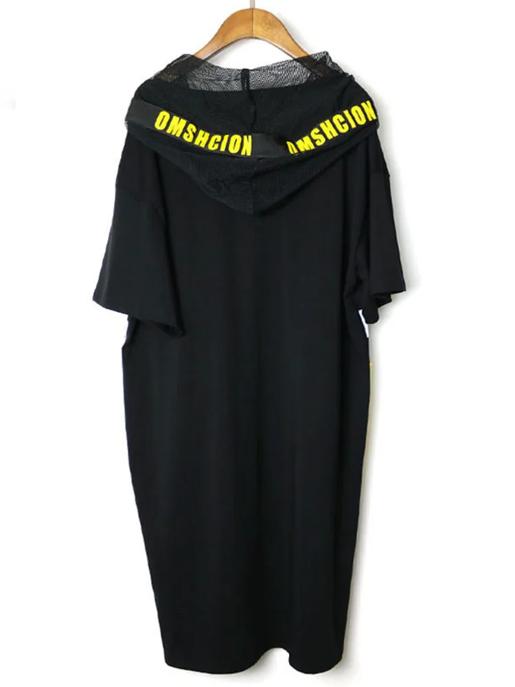 XITAO Print Letter Pleated Dress Fashion  Pattern 2020 Spring Elegant Mesh Patchwork Small Fresh Casual Dress XJ4418